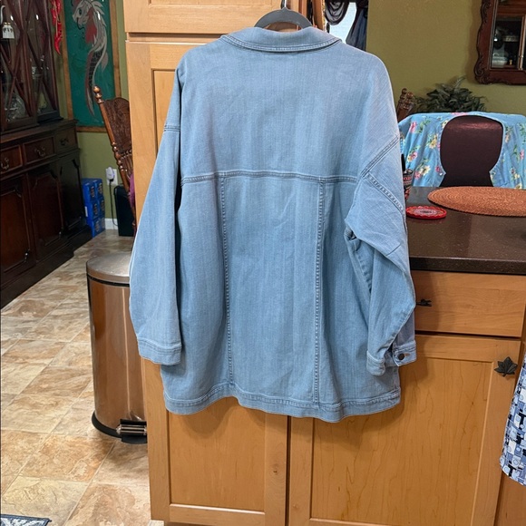 Eileen Fisher Light Blue Denim Jacket - Oversized Jean Jacket - Picture 4 of 4